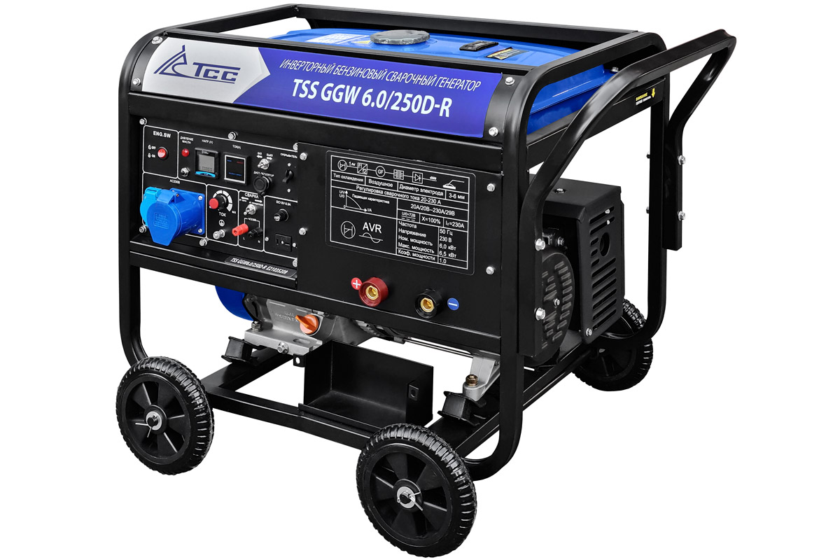 картинка Инверторный бензиновый сварочный генератор ТСС GGW 6.0/250D-R