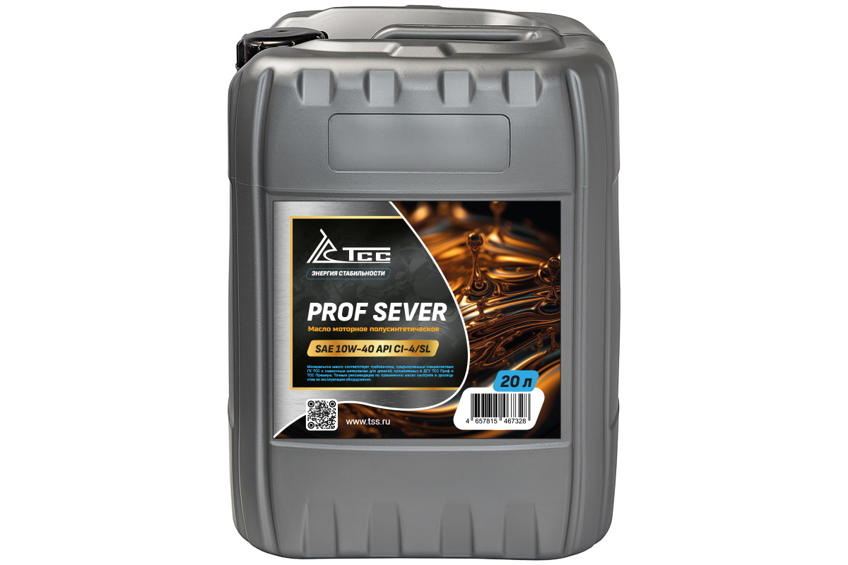 картинка Масло моторное полусинтетическое ТСС Проф Север SAE 10W40 API CI-4/SL канистра 20л/Motor oil 20liter can